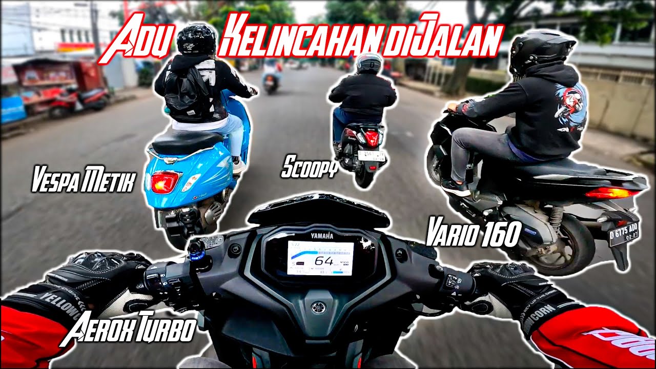 Enak Mana? Aerox Turbo, Vario 160, Vespa Metik - Adu Lincah Selap Selip Kotaan