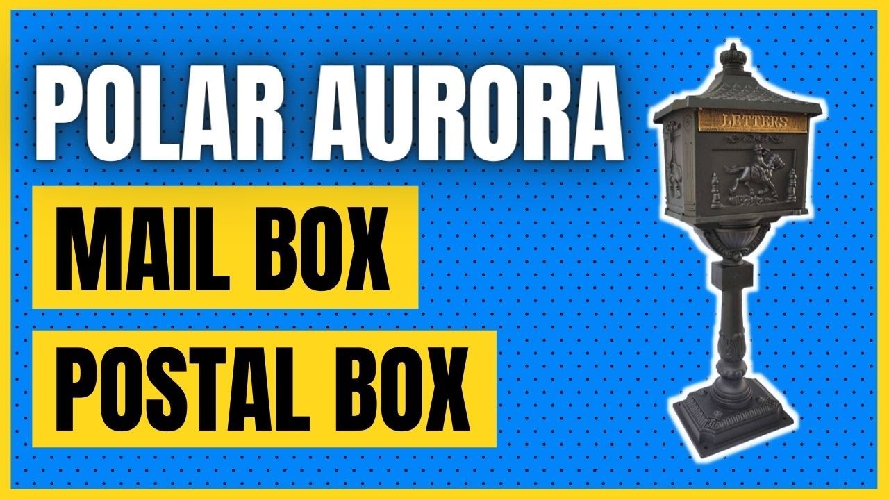 Polar Aurora Mailbox Cast Aluminum Black Mail Box Postal Box