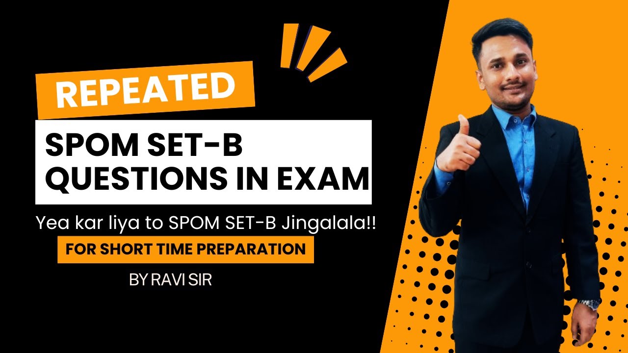 SPOM SET-B SAME REPEATED QUESTIONS ASKING IN EXAM || Must Do || SPOM COST QUESTION & ANSWER || ICAI