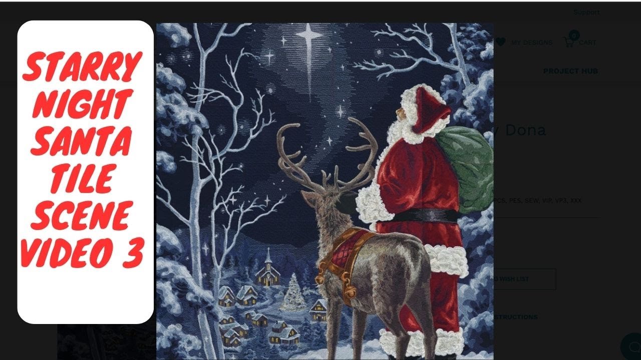 Starry Night Santa Tile Scene Video 3