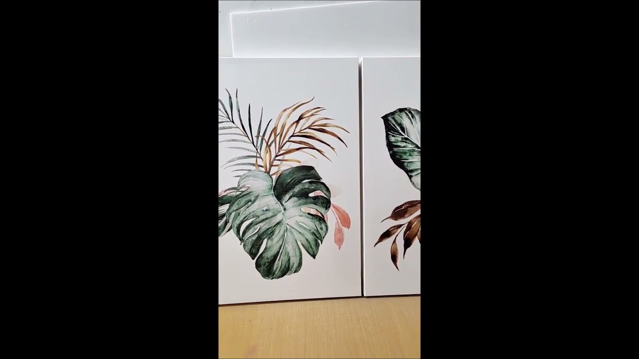 Finished & Delivered 2 Piece Wall Art | Botanical Prints | Tropical Leaves | Mybudgetart.com.au