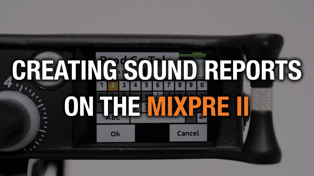 MixPre II Sound Reports