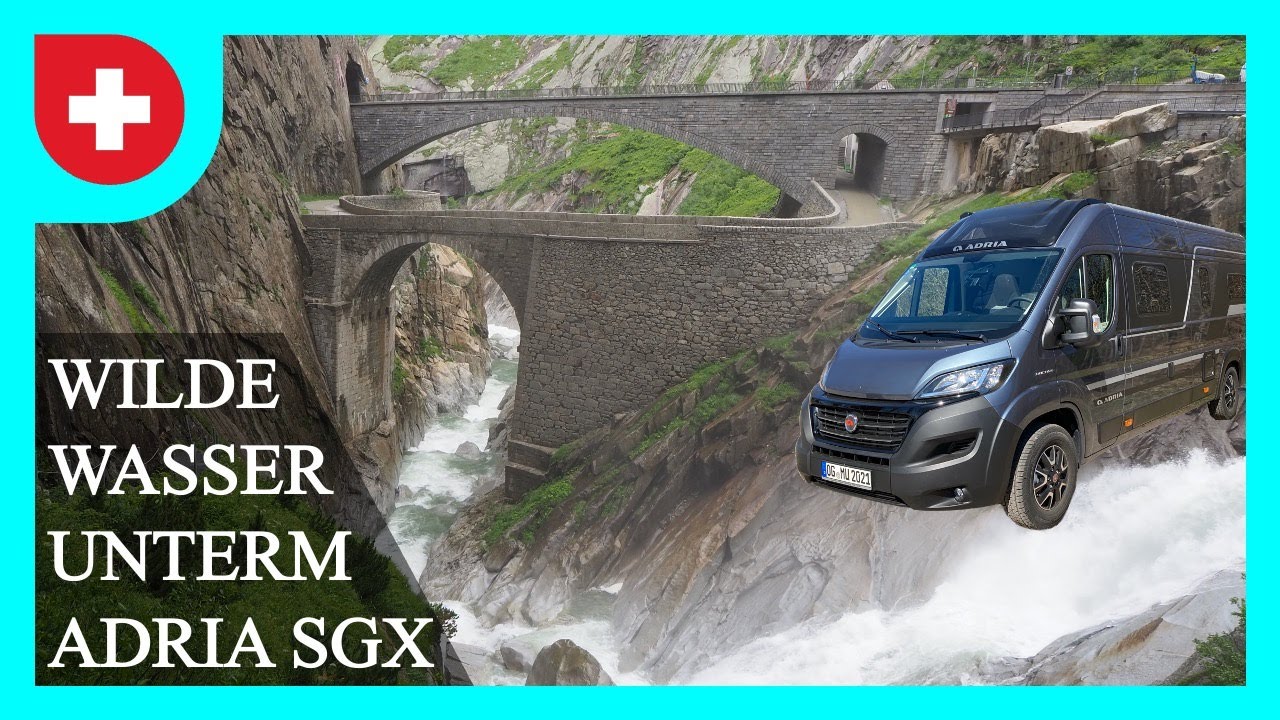 Lukmanier Lago di Luzzone Gotthard Solothurn mit dem Adria 640 SGX