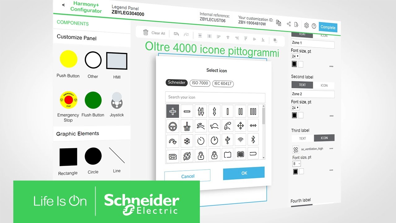 Come personalizzare un'etichetta adesiva Harmony | Schneider Electric Italia