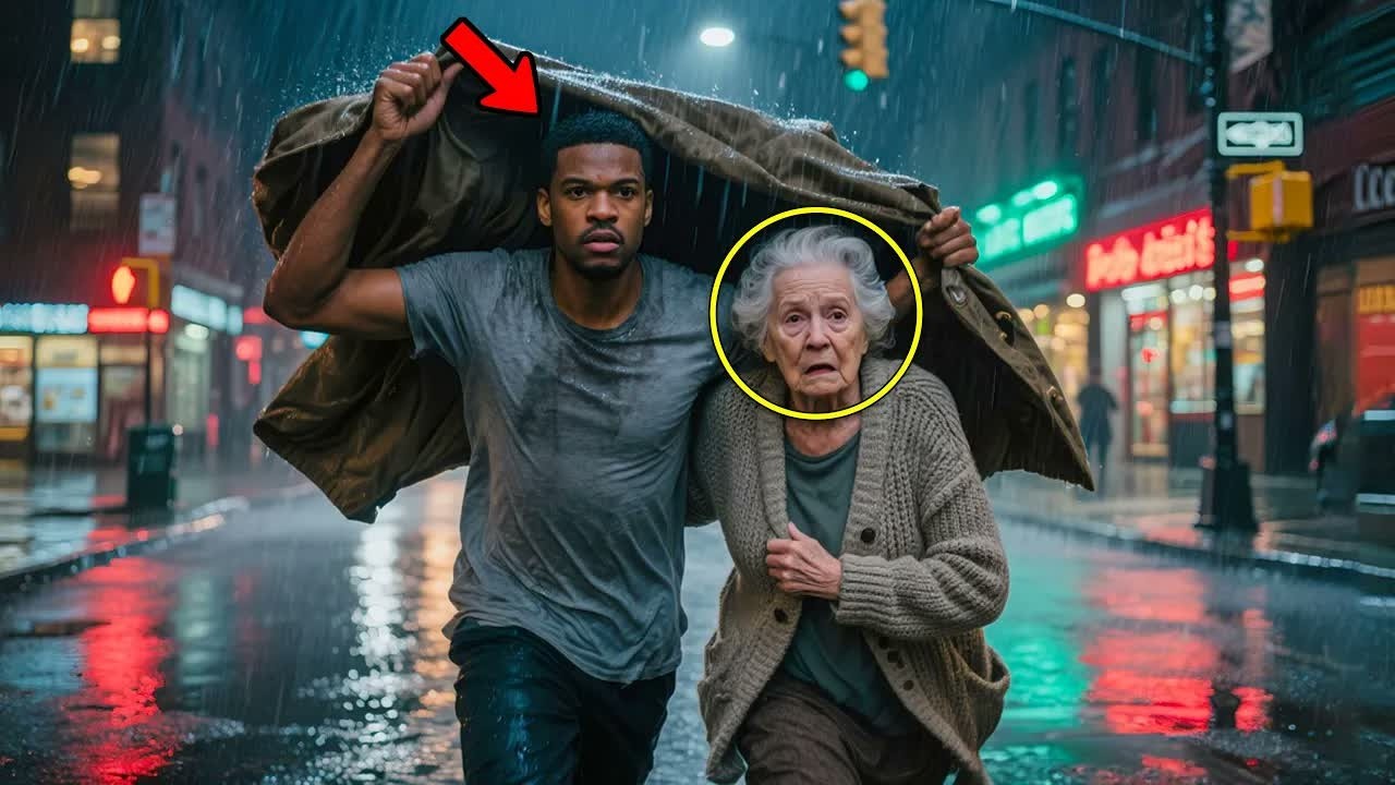 Black Man Helps an Elderly Woman in the Rain, Unaware She Would Decide His Future the Next Day