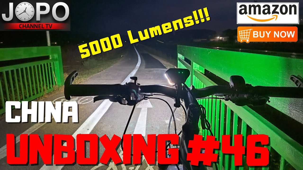 VASTFIRE 5000 Lumens Bike Lights Set 5 Beams Battery 20000 mAh│China Unboxing│Subtitles
