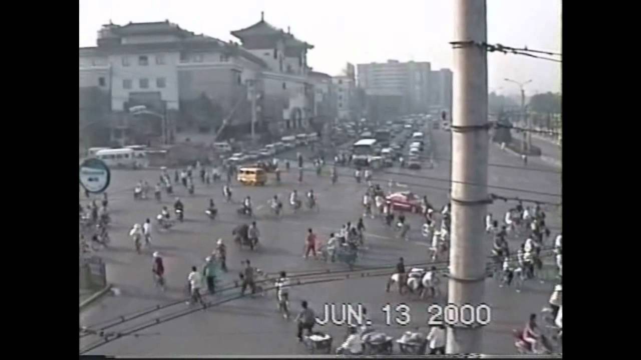 Morning bicycle rush hour in Beijing China