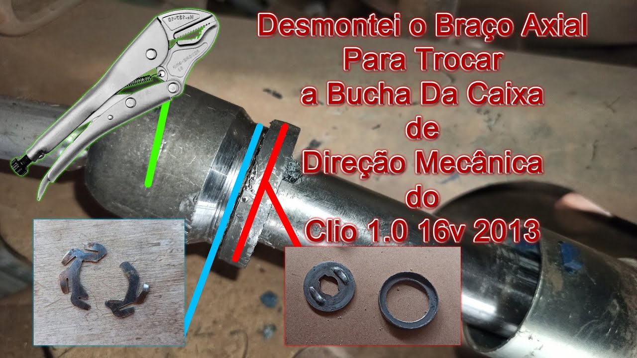 Desmontei o Bra&ccedil;o Axial Para Trocar a Bucha da Caixa de Dire&ccedil;&atilde;o Mec&acirc;nica do Clio 2013