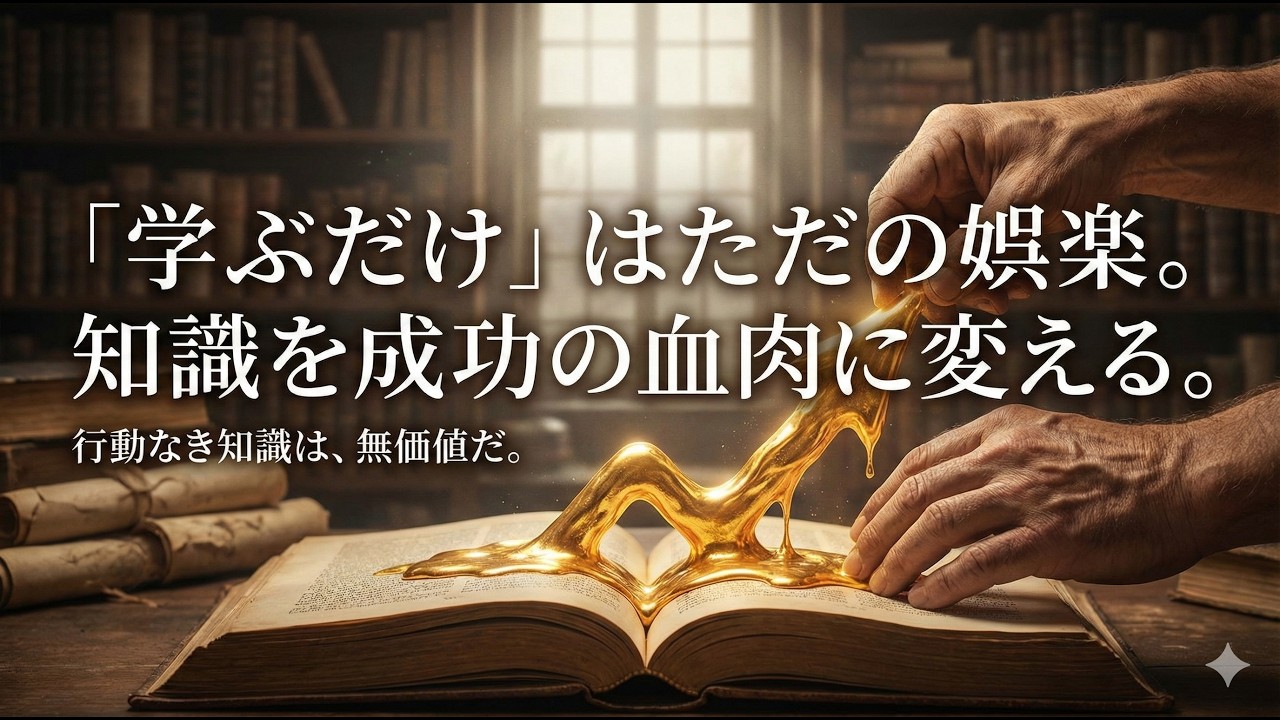 「学ぶだけ」はただの娯楽。知識を成功の血肉に変えるのです。