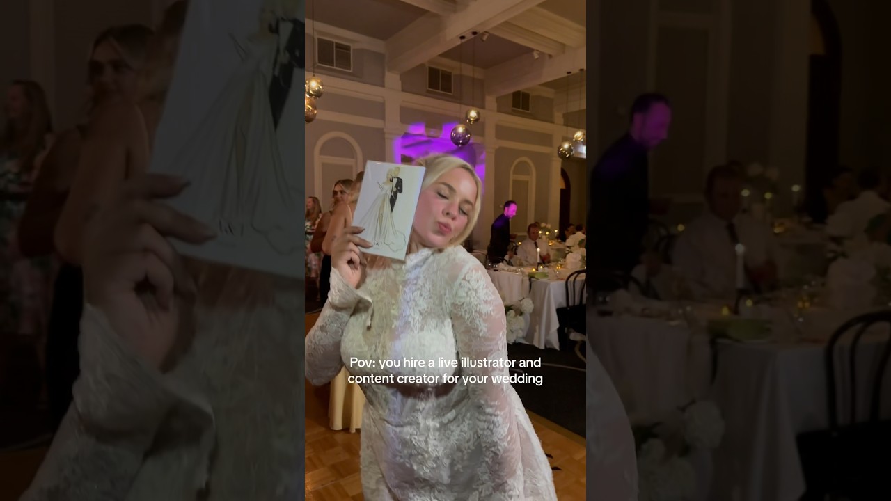 Pov: you hire a live artist for your wedding #artist #wedding #weddingart #liveartist