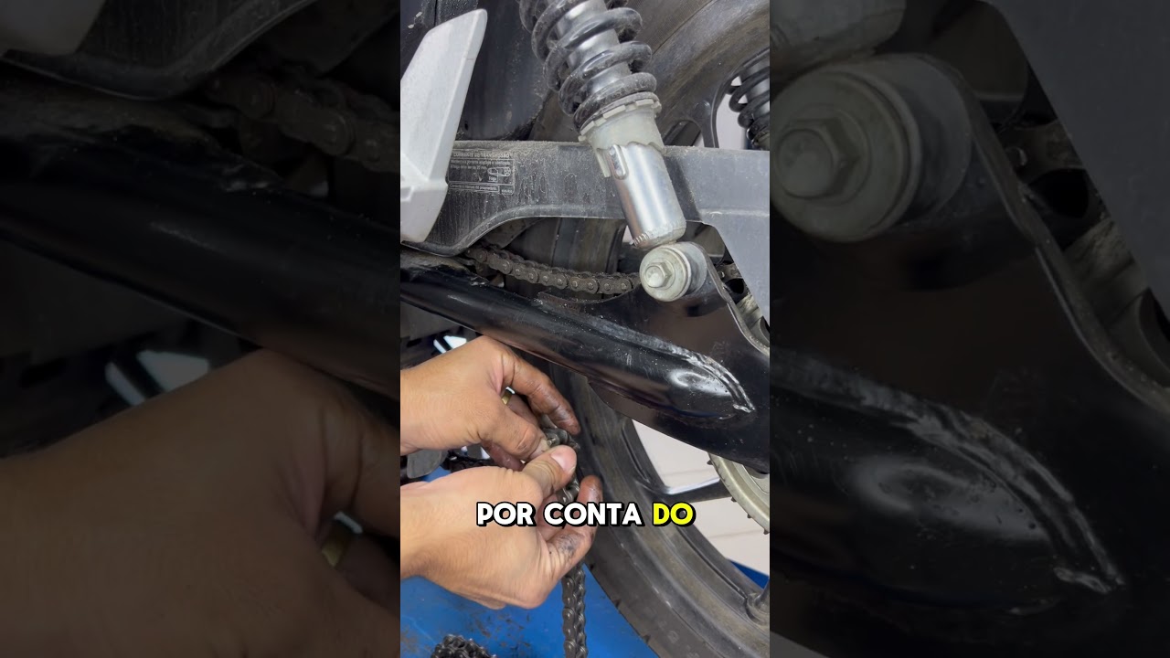 Falam que corrente com retentor n&atilde;o presta mesmo?  #moto #oficina #mecanicodemoto #motociclista
