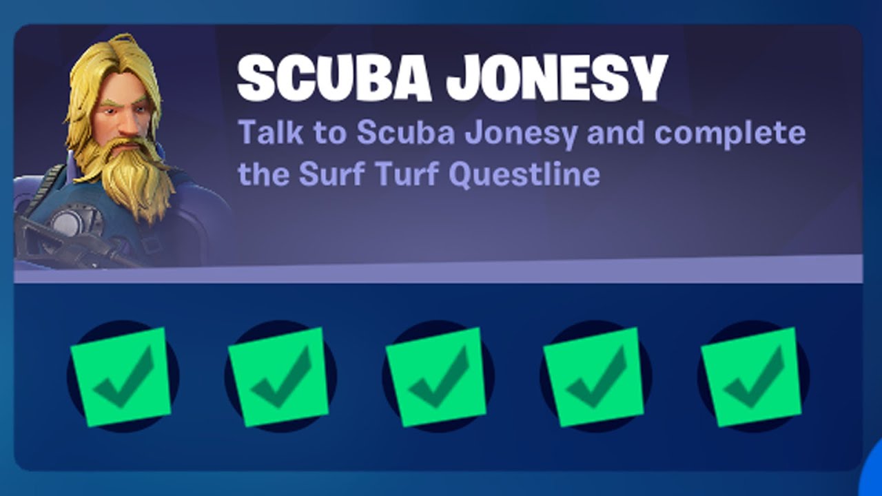 Scuba Jonesy Quest  *His Location + All Storyline quests*