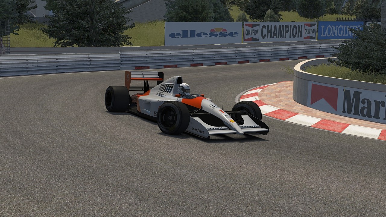 1991 monaco Hotlap mit den Mclaren mp4/6 in Assetto Corsa