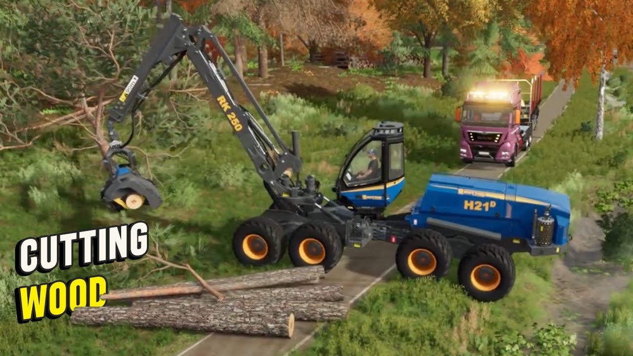 Cutting Wood with Rottne H21D | Farming Simulator 22