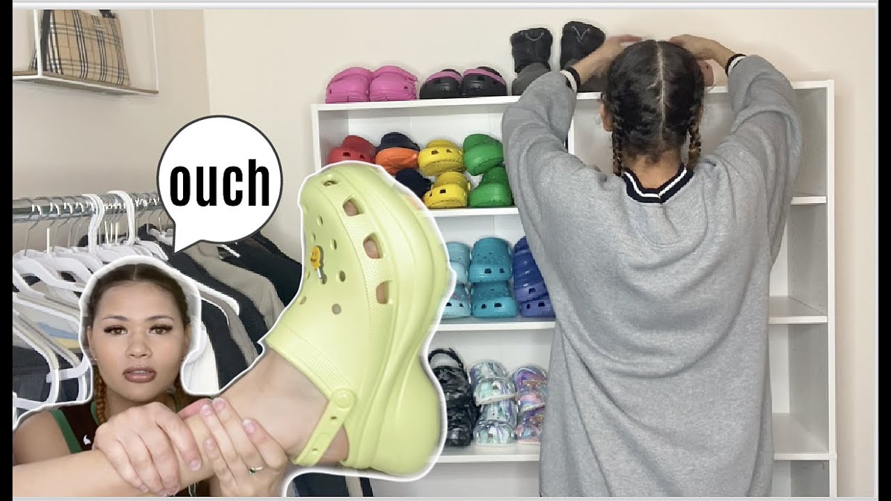 WEARING CROCS BAE CLOG FOR A DAY+ CROC ORGANIZATION 2021*Bae Review & Organize With Me!*