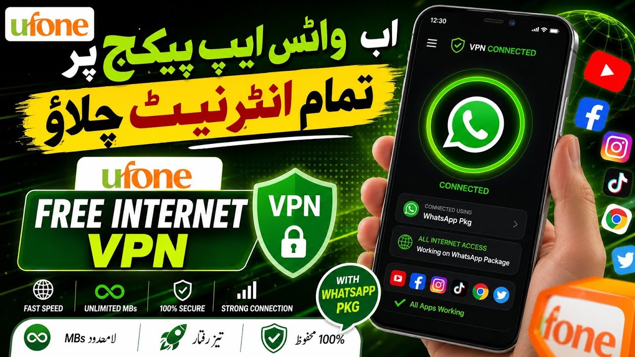 Ufone Social Package Use To All Apps VPN 