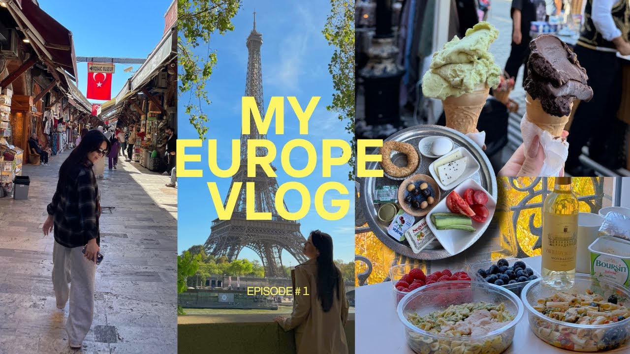 【Vlog】ヨーロッパ1ヶ月旅行スタート✈️ | イスタンブール経由でパリへ🇫🇷 ✨| 海外旅行 | Episode#1