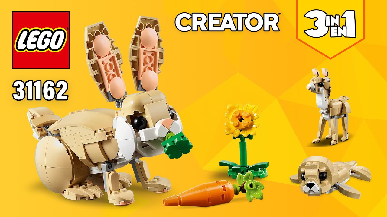 LEGO Creator 3-в-1 Милый кролик (31162) [326 деталей] Лама и тюлень | Пошаговые инструкции по сбо...