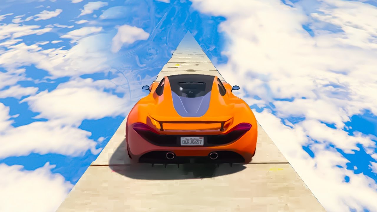MILE HIGH IMPOSSIBLE CAR TIGHTROPE! (GTA 5 Funny Moments)
