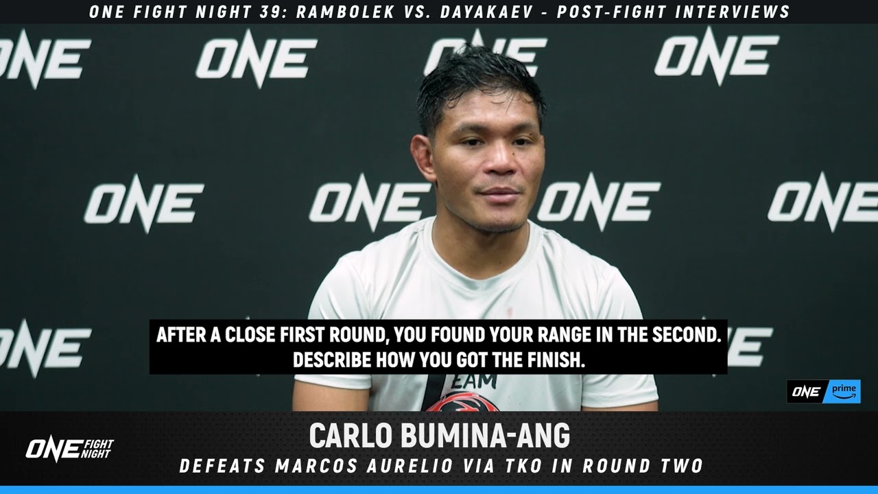 Carlo Bumina-ang breaks down his KO win at ONE Fight Night 39