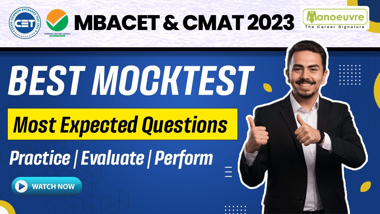 MBACET  & CMAT 2023 - Best Mock Test | Most Expected Questions | Practice | Evaluate | Perform