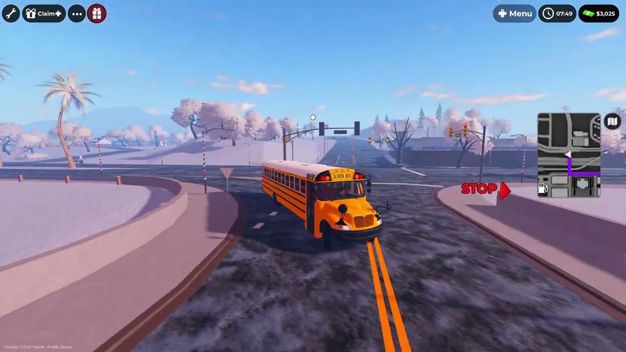 picking up kids as a school bus driver