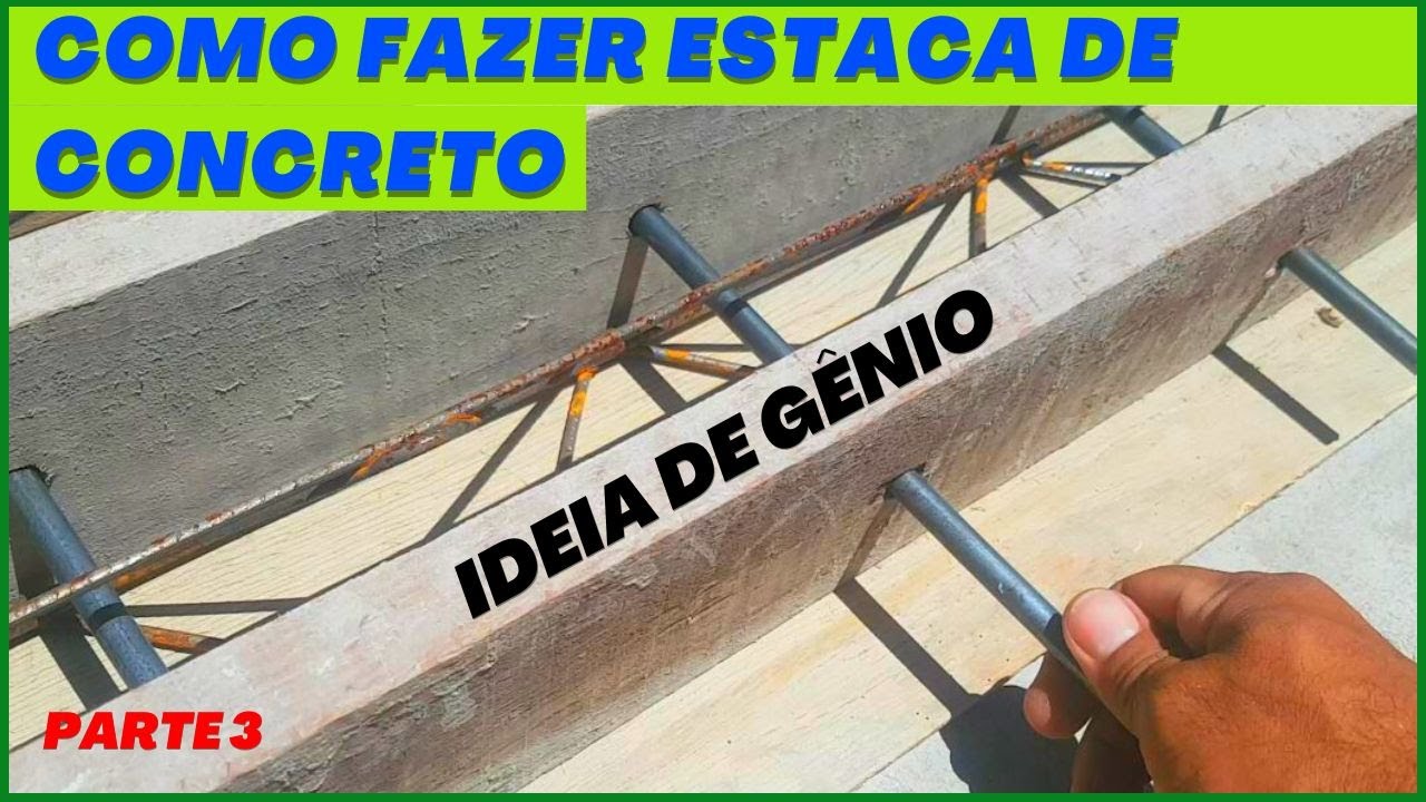 COMO FAZER ESTACA DE CONCRETO COM FORMA DE MADEIRA  SUPER FORTE PARA SUA CHÁCARA