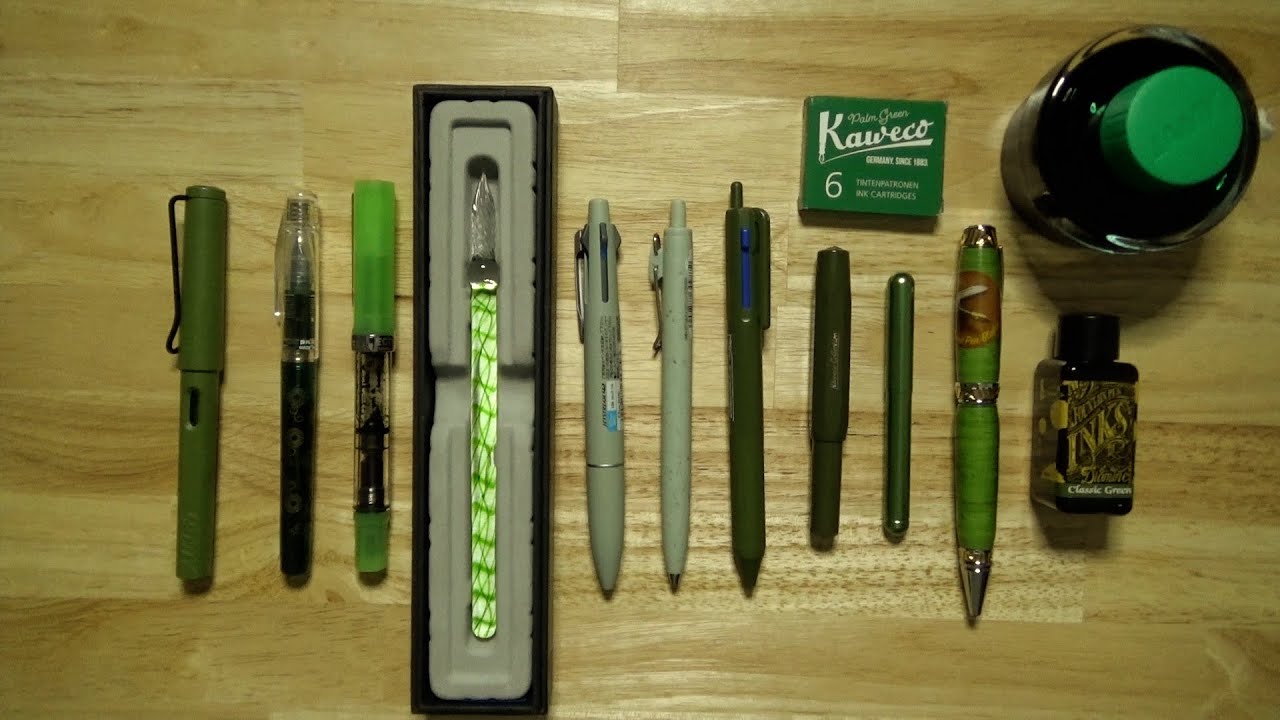 My Green Pens and Inks