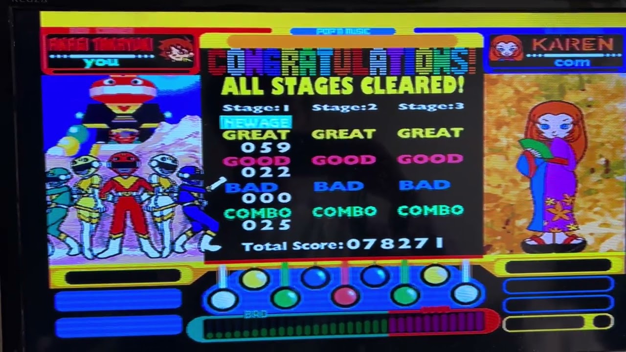 pop'n music 5 25th Anniversary Total Result & Game Over
