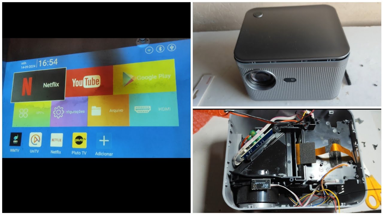 MANCHA AMARELADA NO HY350 - SUBSTITUINDO O LCD DO PROJETOR E RESOLVENDO O PROBLEMA