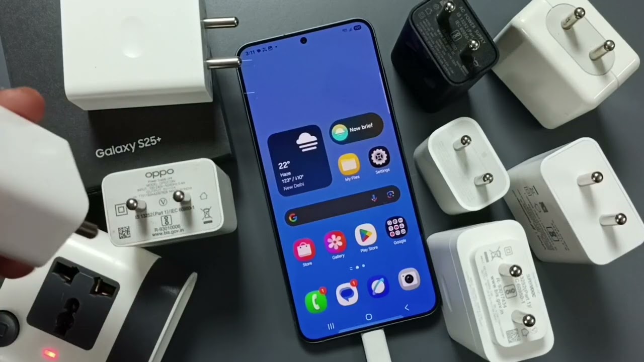 Используйте зарядное устройство Xiaomi Mi USB для зарядки Samsung Galaxy S25 5G, S25+, S25 Ultra ...