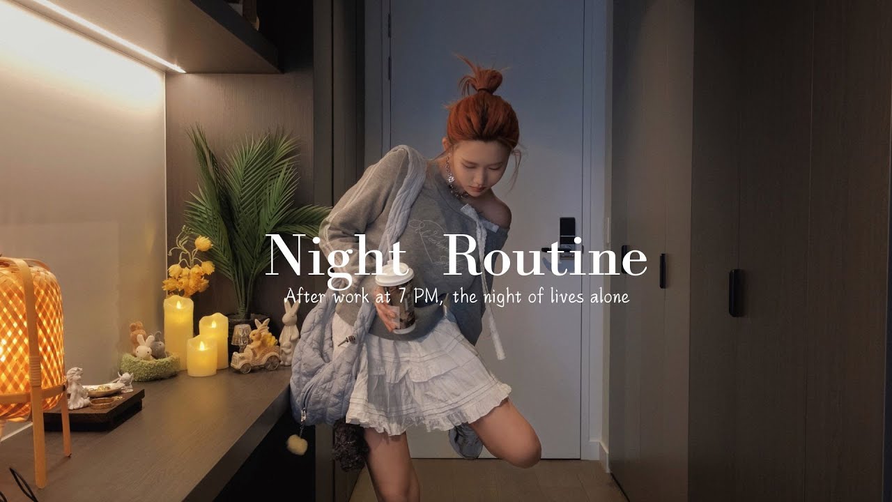 Night routine🍃🌙: After work at 7 PM｜Scallion Steak🥩 , Kimchi Stew & Art🎨｜The night of lives alone