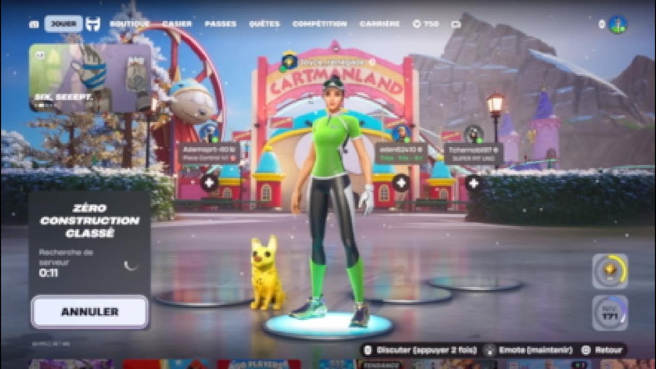 Je joue en battle royale en classé zero construction