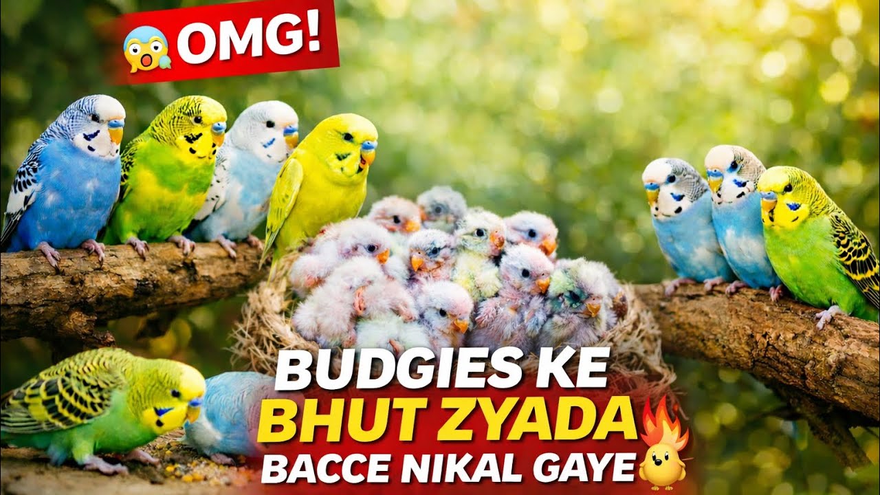 Budgies ke Bahut Saare Babies Nikal Gaye 😍 So Many Cute Budgie Babies Hatched #budgies #budgiesbaby 