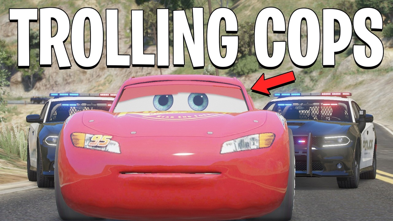 Trolling Cops In A 1000HP Lightning Mcqueen Car on GTA 5 RP