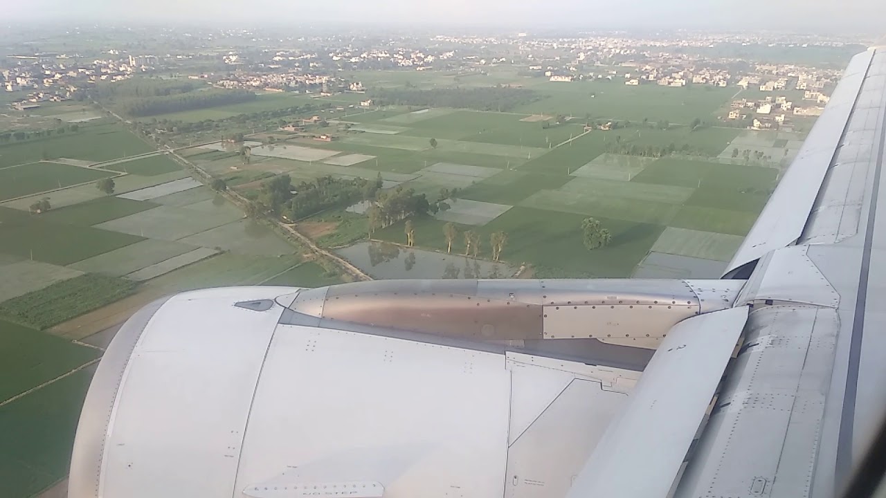 Air Asia flight landing at Amritsar airport