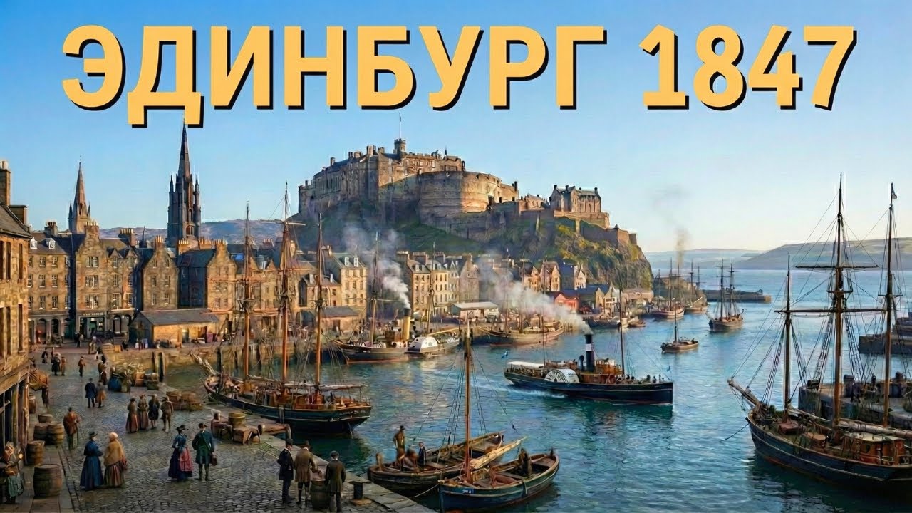 Эдинбург, 1847 год (ИИ-реконструкция)