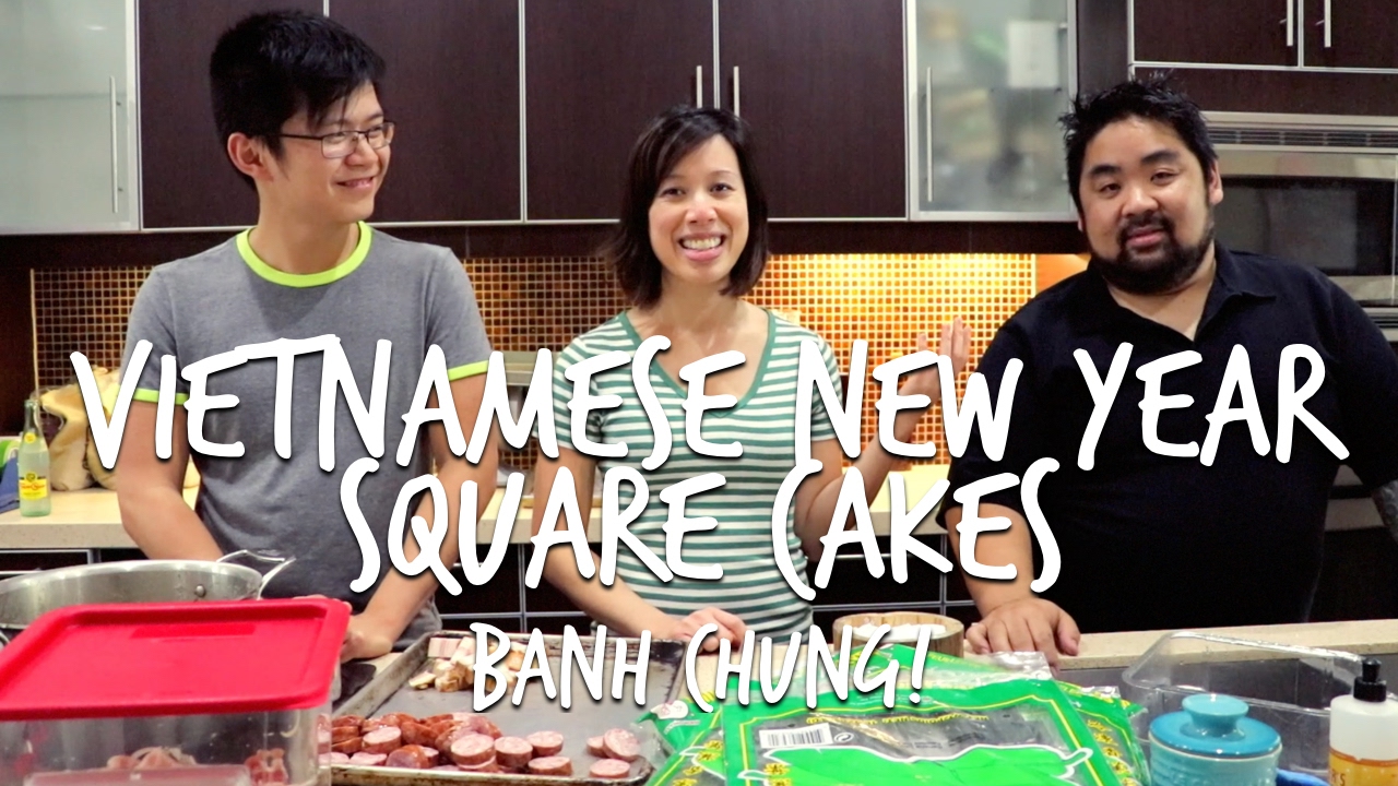 Christine Ha tries making Vietnamese New Year square cakes/banh chung