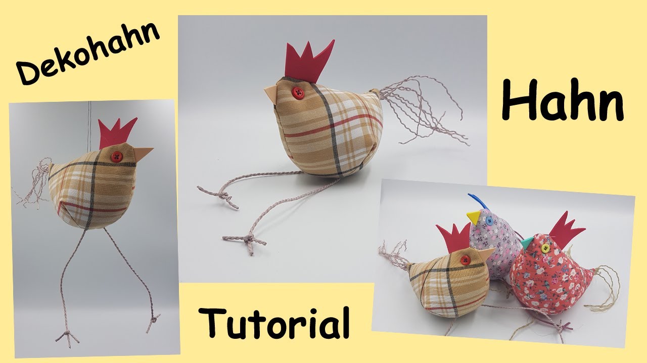 Hahn für die Frühlingsdekoration schnell selbst genäht - Tutorial