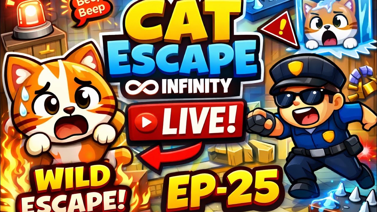 Cat Escape Infinity LIVE 🔴 | Fun Gameplay & Crazy Moments I Ep-25