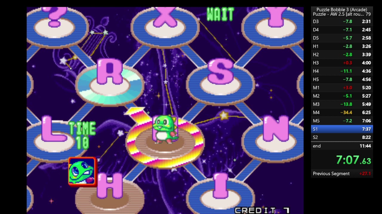 Puzzle Bobble 3 (Arcade) | Puzzle - Another World (Ver 2.5) in 11:17