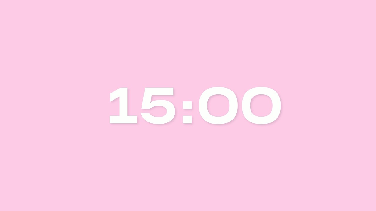 15 Minute Study Timer | Soft Pink Background | Timecraft