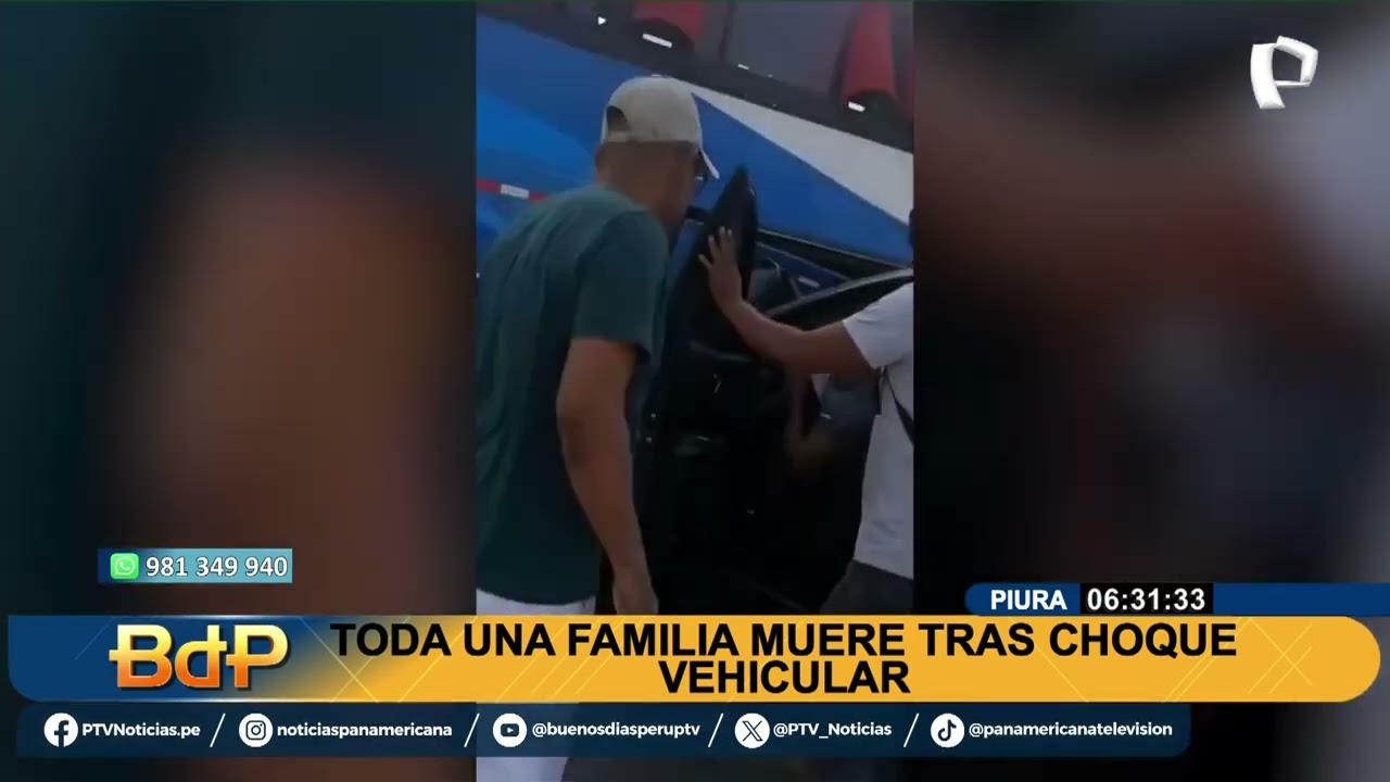 Cuatro miembros de una familia, incluido un beb&eacute;, mueren tras choque con bus que invadi&oacute; carril