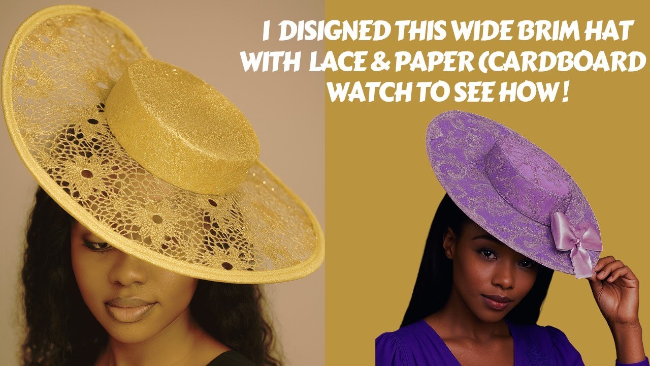 HOW TO MAKE THIS STUNNING FASCINATOR / HOW TO MAKE A BOATER HAT WITH PAPER /  LACE SPECIAL#diy#viral