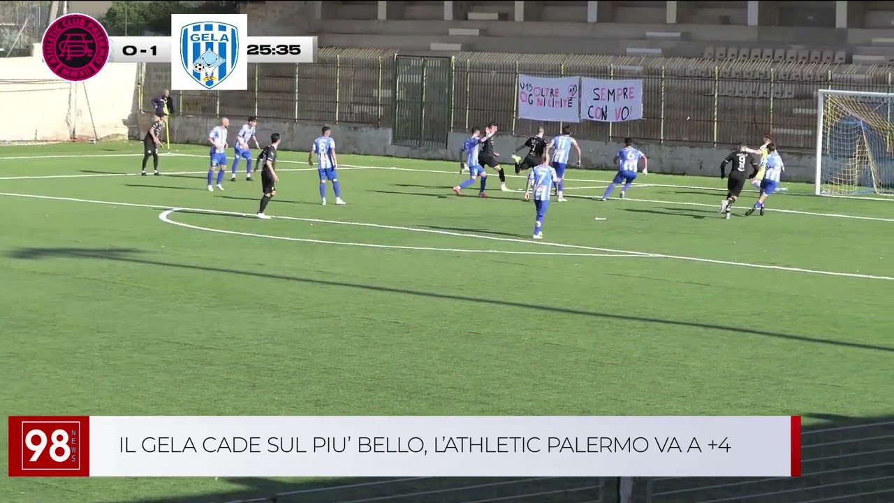 IL GELA CADE SUL PIU’ BELLO, L’ATHLETIC PALERMO VA A +4