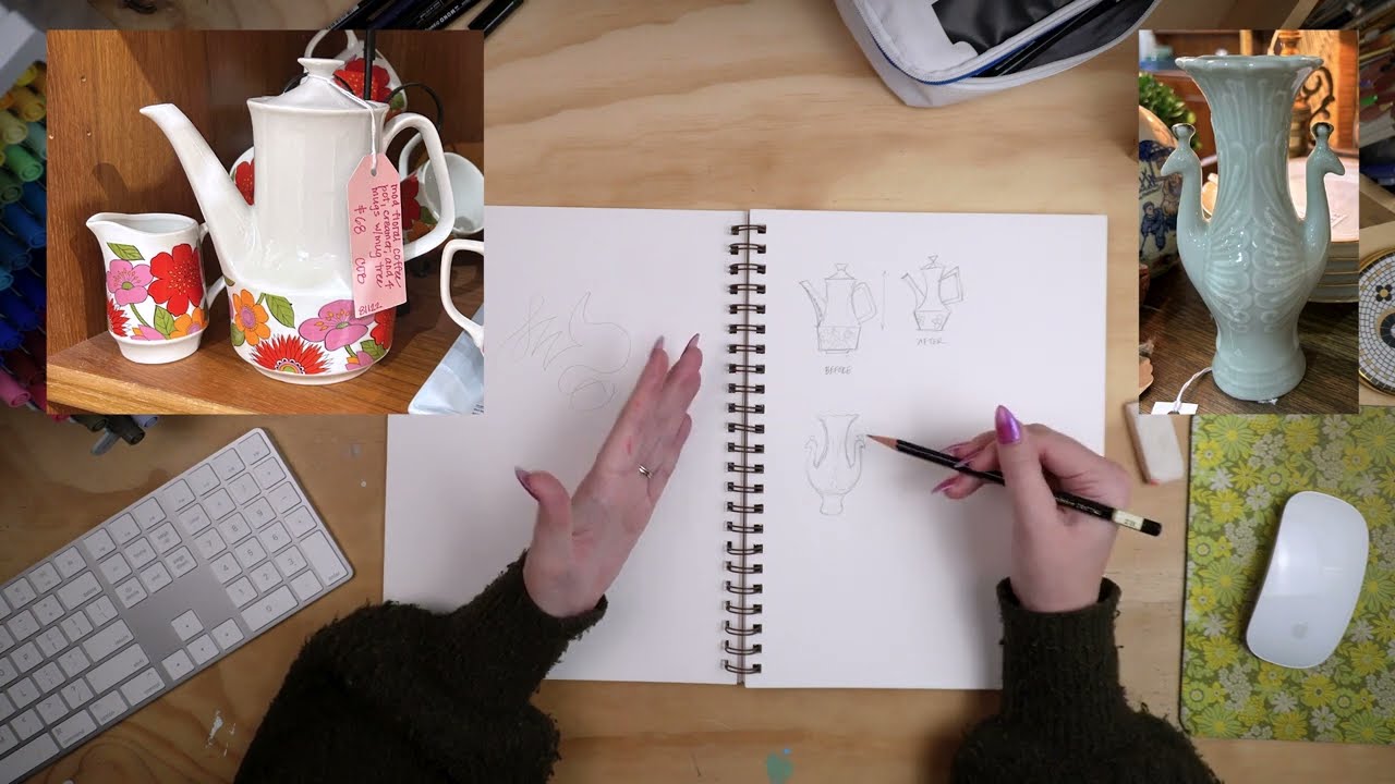 Transforming Retro Finds into Whimsical Illustrations Workshop