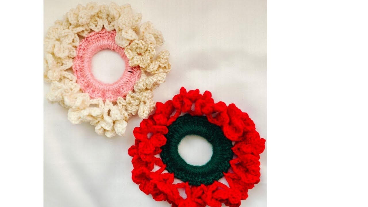 Crochet scrunchie kase banae ?#crochet #diy #viral 