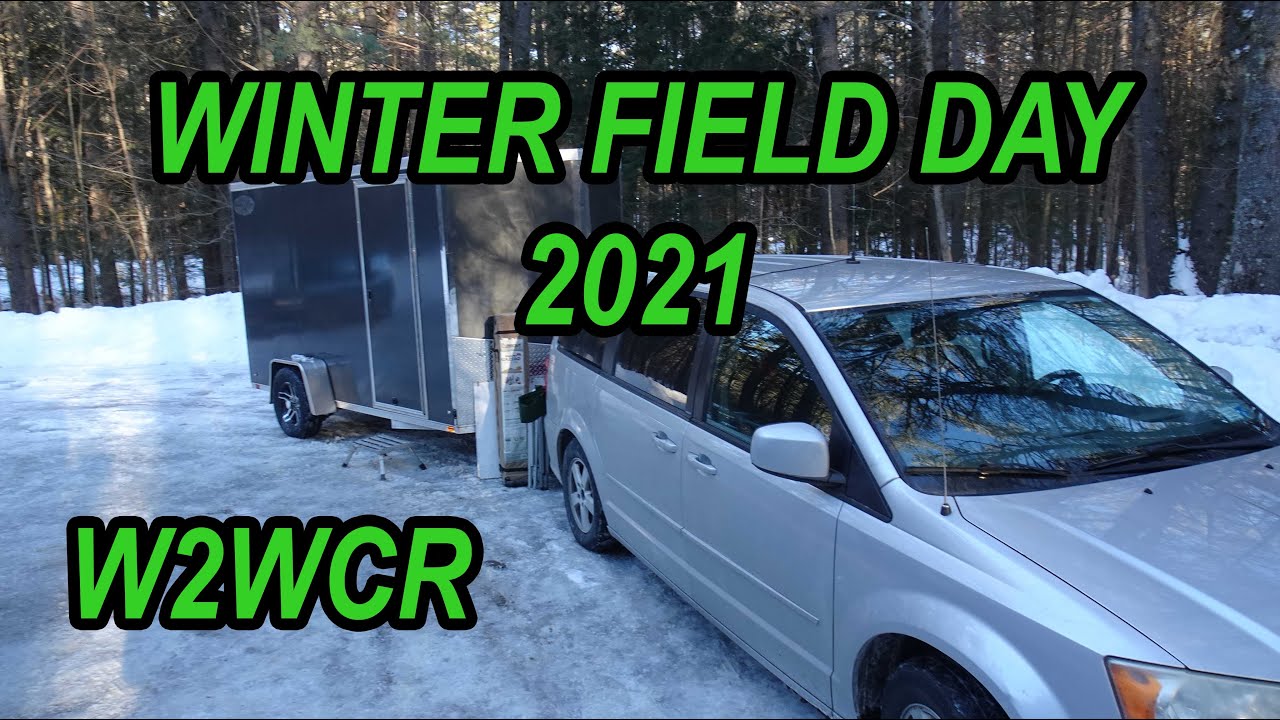 Winter Field Day W2WCR 2021 by N2MC - Amateur Ham Radio portable trailer shack