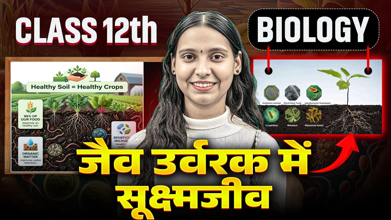 जैव उर्वरक में सूक्ष्मजीव Full Concept | Class 12 Biology | Board Exam 2027