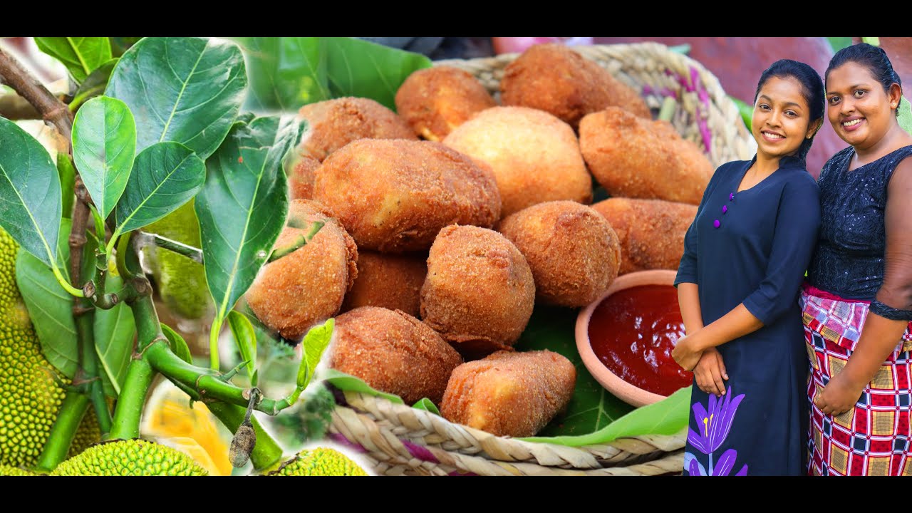 ගමේ රසට සුපිරියට කොස් කට්ලට් | VILLAGE COOKING Jackfruit Cutlets | Traditional Sisters